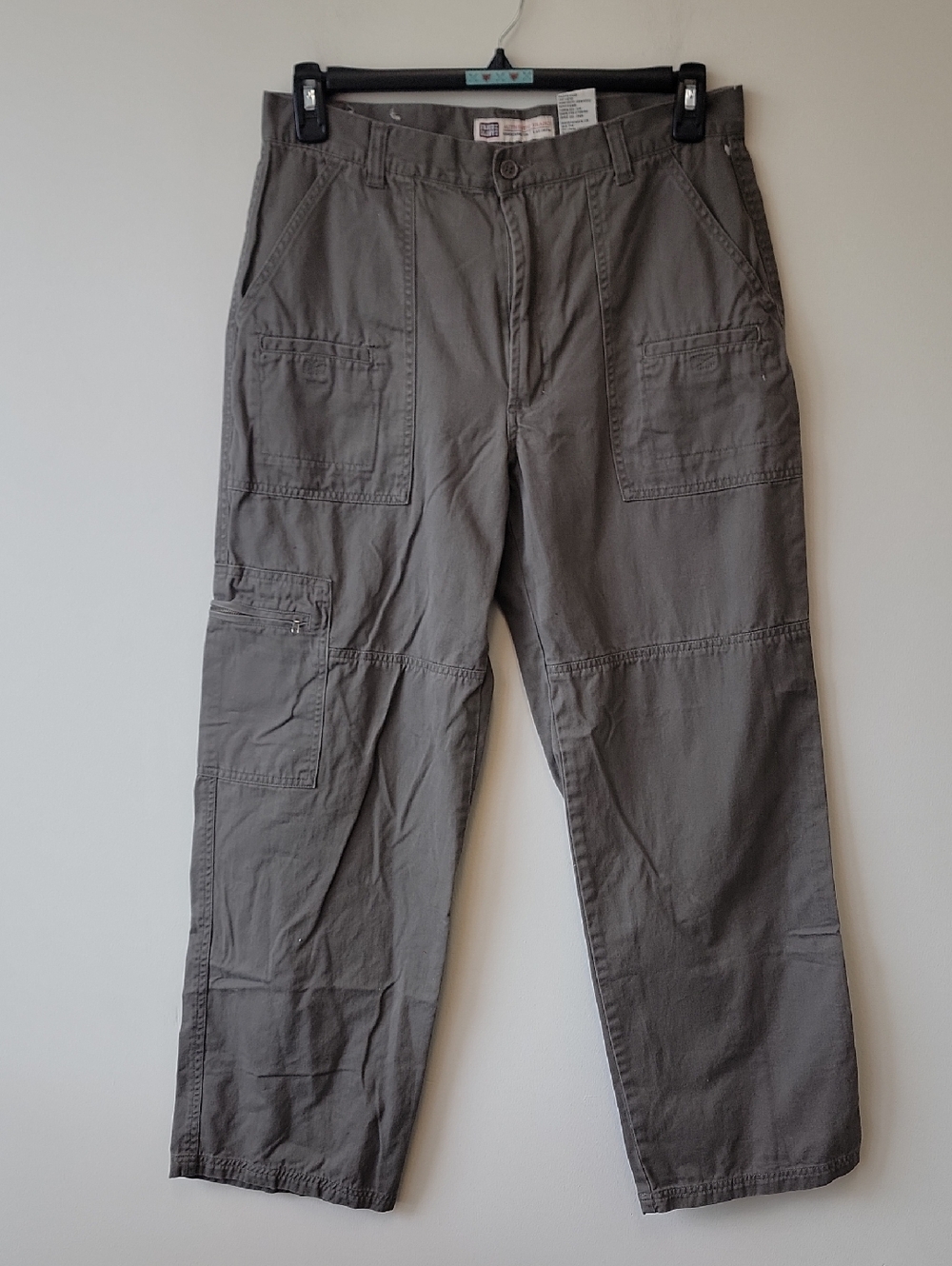 Faded Glory Relaxed Flare Pants Green Gray Size 14